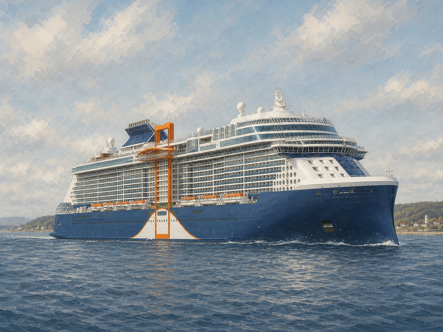 Original Elenel illustration representing Celebrity Cruises