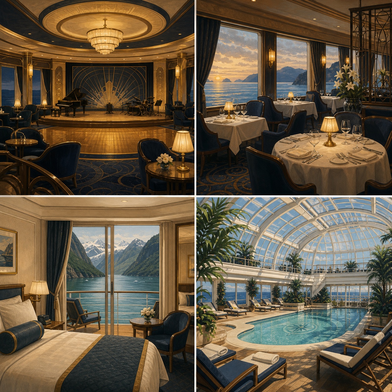Queen Elizabeth: Evening spaces