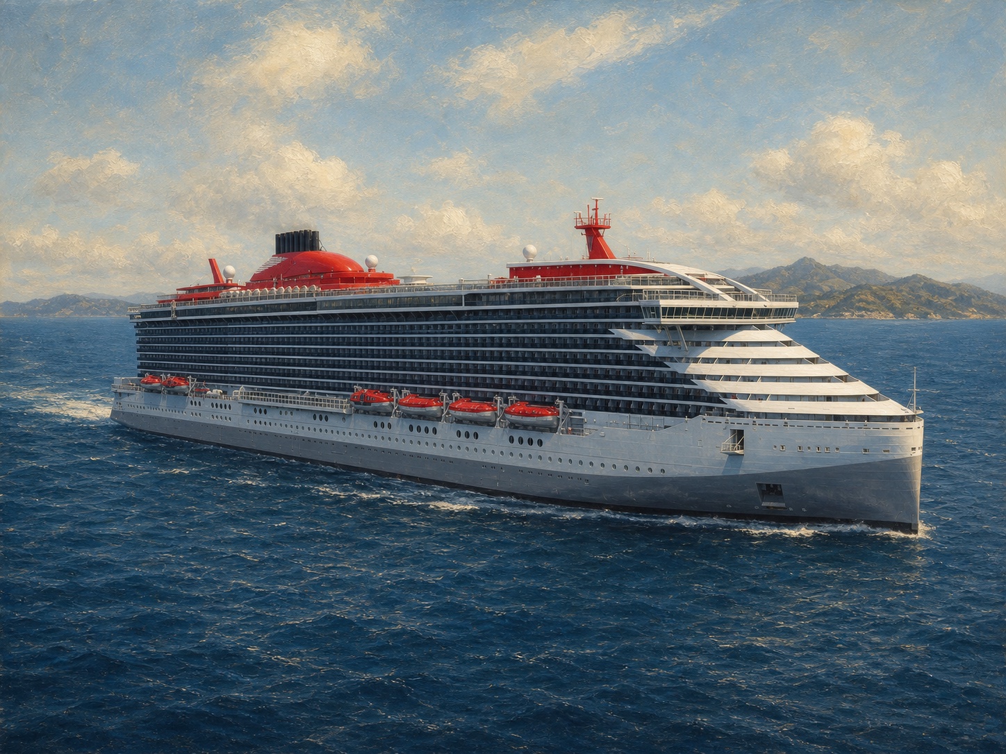 Original Elenel illustration representing Virgin Voyages