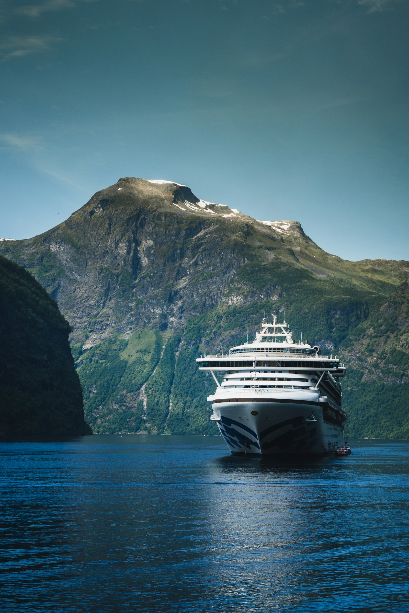 Cruise ship at sea