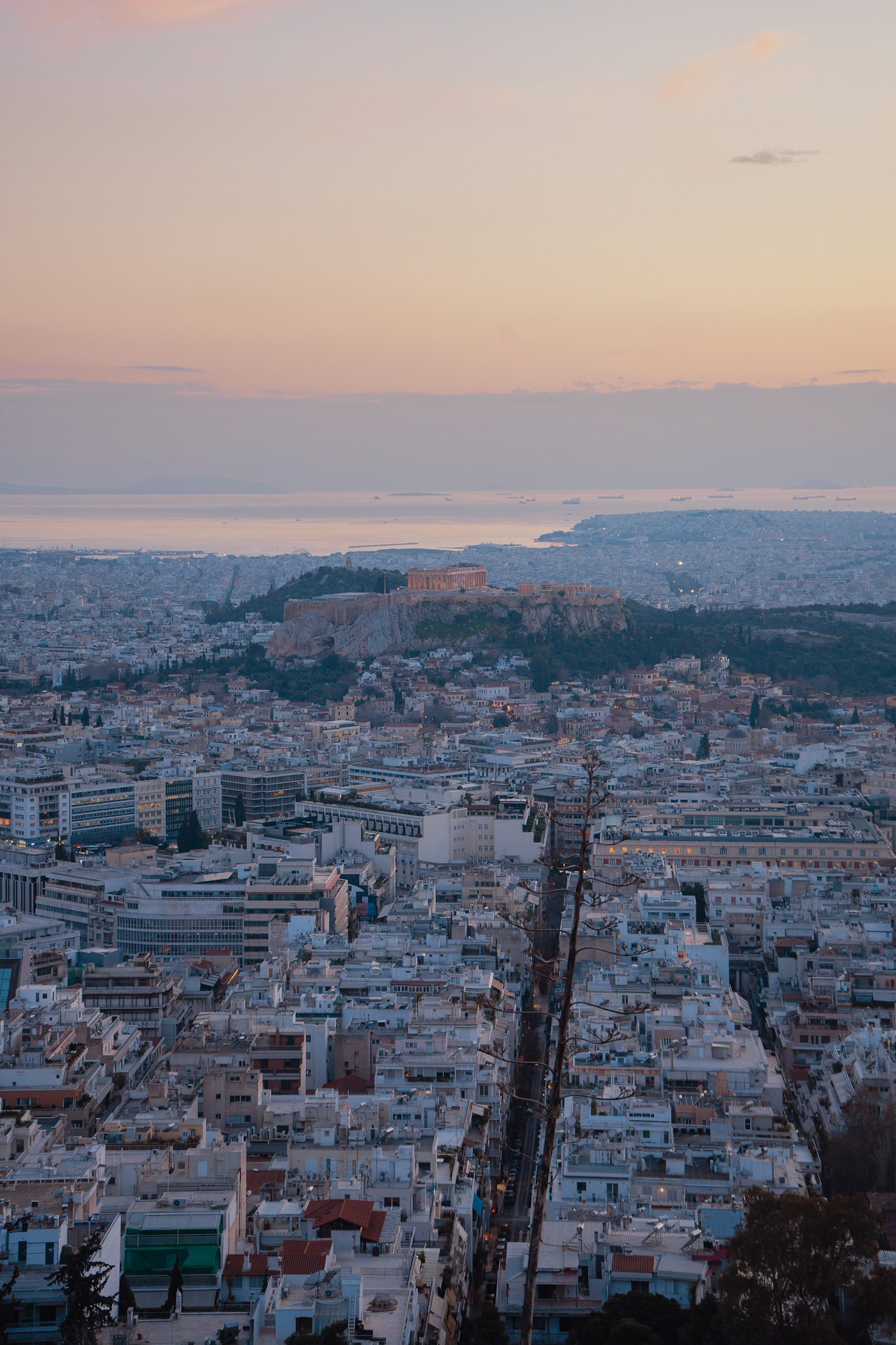 Athens skyline at sunset — embarkation-region inspiration; sightseeing is not included