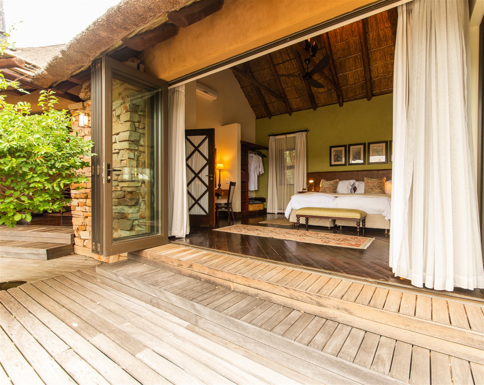 Pumba Private Game Reserve · Chalet interior; exact room allocation was not stated