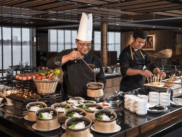 Scenic Spirit · Onboard chefs preparing food